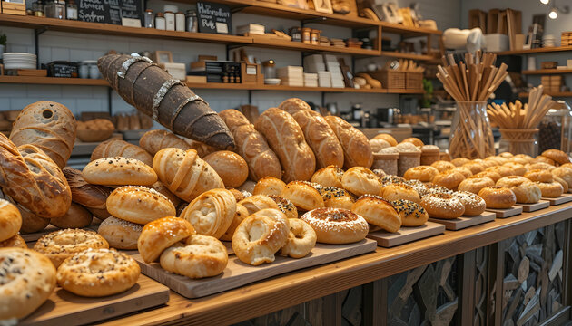 Artisan Bakery Extravaganza Abundance of Freshly Baked Goods for Connoisseurs and Food Lovers Delightful Temptations 110chars