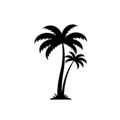 Tropical Silhouette: A stark silhouette of two palm trees stands tall against a bright backdrop, conveying a sense of escape and tranquility.