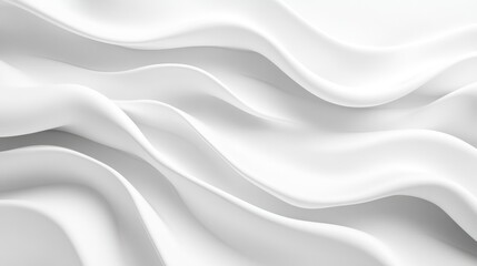 Abstract wavy white background with soft highlights and gentle shadows, creating a sophisticated look.