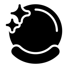 crystal ball glyph icon