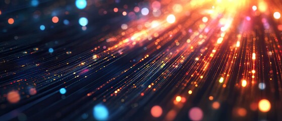 Fototapeta premium Dynamic energy streams of light