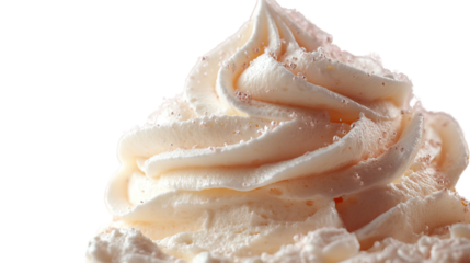 Swirl of Sweet Delight: A close-up photograph of a creamy swirl of freshly whipped cream.