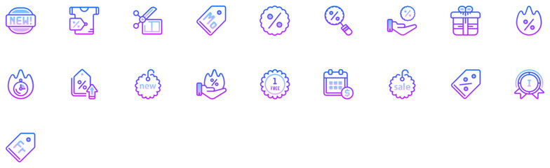 Set of Sale Tags icons