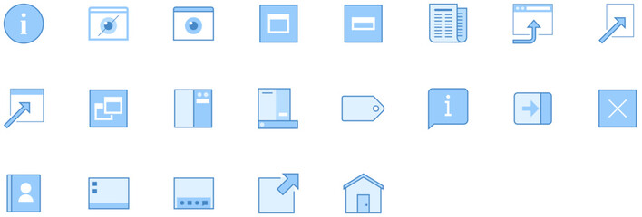 Set of Browser Windows icons