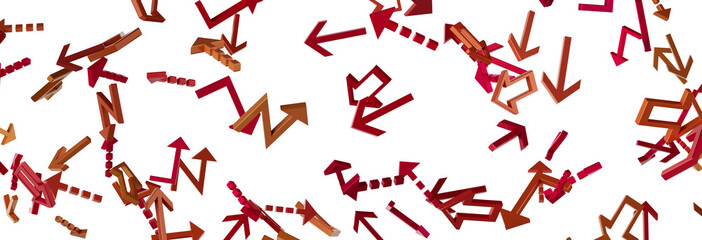 Abstract Red and Brown Arrows