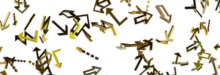Abstract Golden Arrows Background