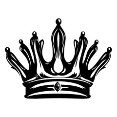 king crown silhouette illustration 
