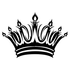 king crown silhouette illustration 