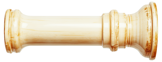 PNG Wooden pedestal with cylindrical design