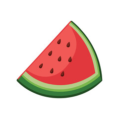Piece of fresh watermelon with white background