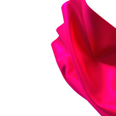 Flowing pink fabric a burst of color and movement