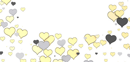 Red heart love confettis. Valentine's day falling