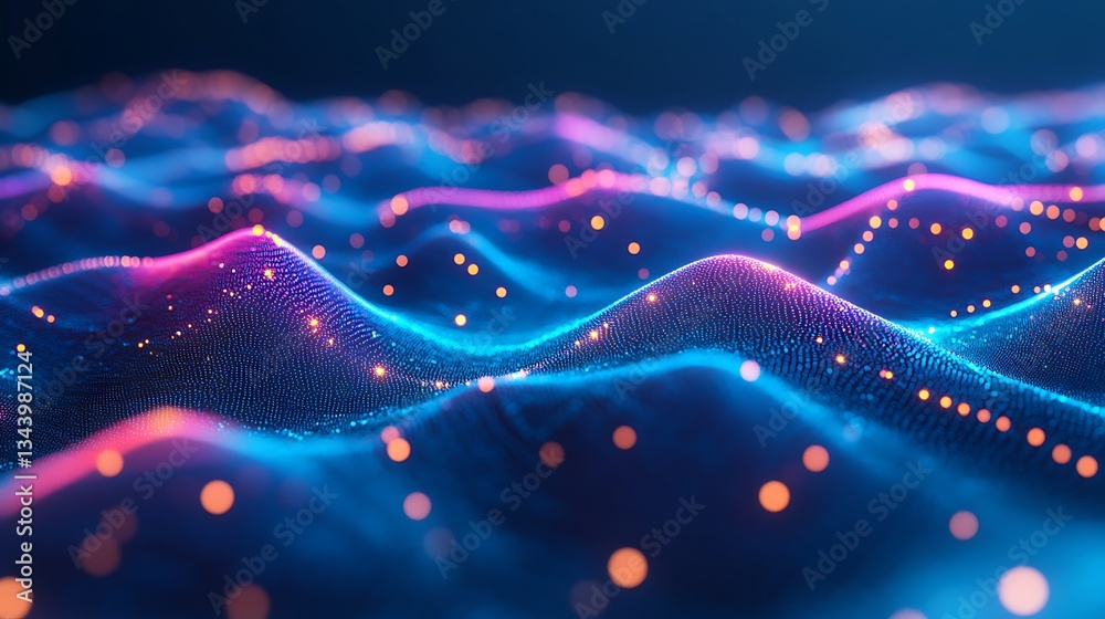Wall mural light blue background with a digital world map and global network connections, representing the conc