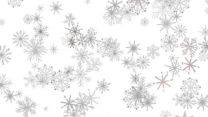 Sparkling Snowfall: Dynamic 3D Illustration of Falling Christmas Snowflakes