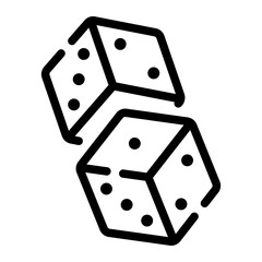 dice line icon