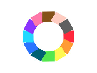 カラフルな円形フレーム