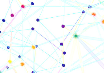 Abstract Colorful Network Connection