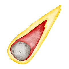 watercolor meteorite clip art © Je