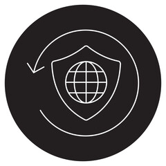 Cyber Recovery icon, Strategic Cyber Recovery Ensuring Business Resilience, Cyber Recovery Solutions Protecting Data & Operations, vector