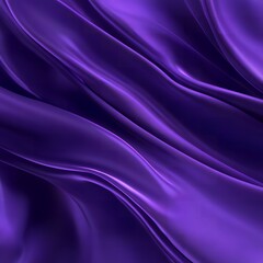 Obraz premium Luxurious Purple Silk Fabric Draped Swirls Elegant Smooth Textile Background