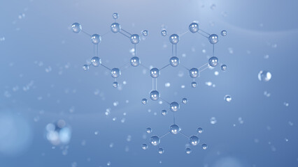 zimelidine molecular structure, 3d model molecule, antidepressant structural chemical formula view from a microscope