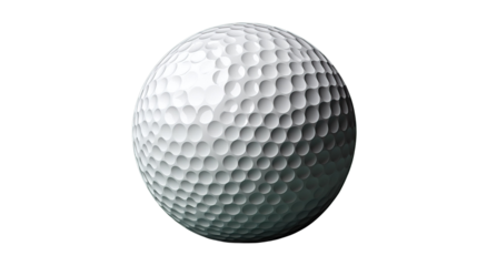 Golf Ball's Close-Up: A detailed image of a classic golf ball, showcasing the intricate dimple pattern that defines its design and aerodynamics.