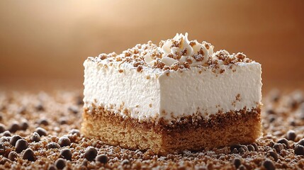 Creamy Cake with Crumble Topping