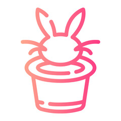 rabbit gradient icon