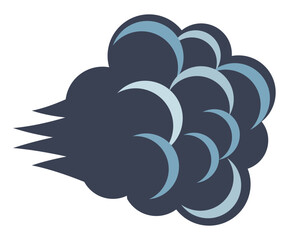 Steam cloud or air puff with comic style icon vector design