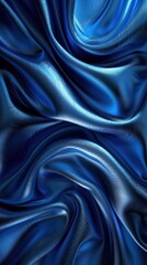 Obraz premium Deep blue silk drapes in studio