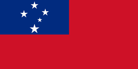 Flag of Samoa – Editable EPS Vector in High Resolution national symbol