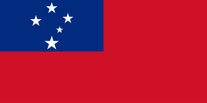 Flag of Samoa &ndash; Editable EPS Vector in High Resolution national symbol