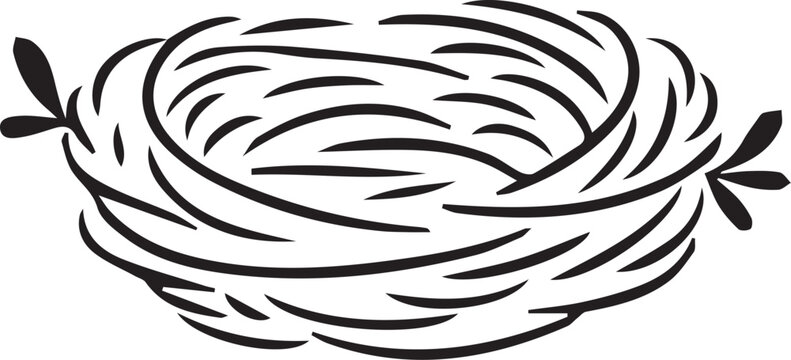 Bird nest  Template vector icon illustration design.