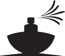 Perfume bottle icon vector design symbol of glamour and luxury