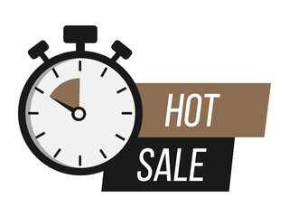 Limited offer. Sale countdown badge. Limited time only discount promotion. Vector illustration