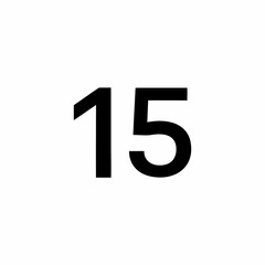 Obraz premium bold number fifteen. A simple yet bold depiction of the number fifteen vector illustration