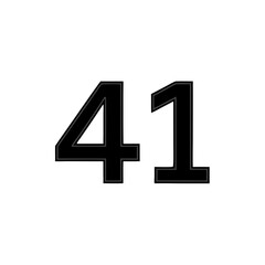 Obraz premium number forty-one in bold black typeface. The numbers are clean and clear, perfect for various applications vector illustration