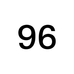 Fototapeta premium the number ninety-six written in a bold font, making it stand out clearly, vector illustration