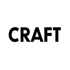 "Craft" word in black color vector illustration
