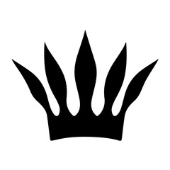 Obraz premium Stylized Black Crown silhouette illustration 