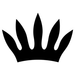 Obraz premium Stylized Black Crown silhouette illustration 