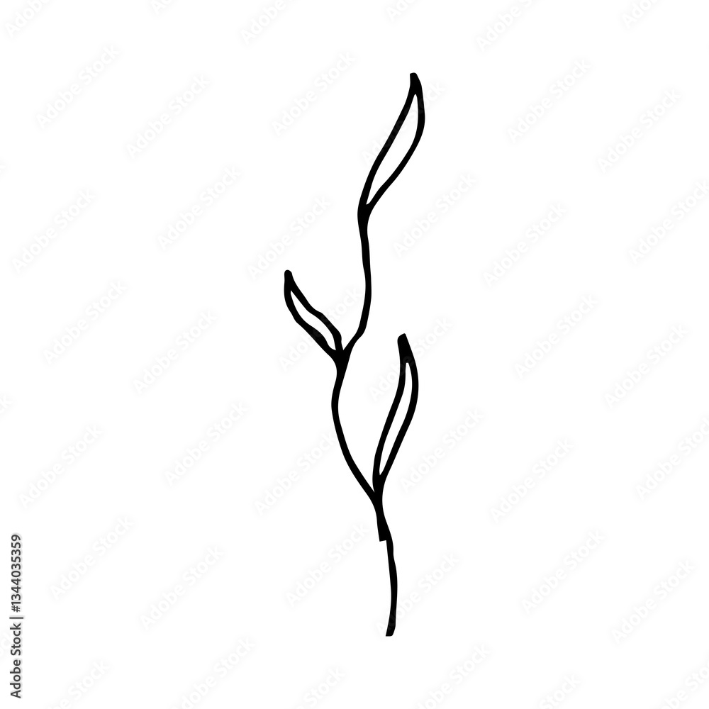 Poster simple leaf element