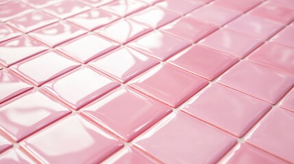 close-up of pink ceramic floor