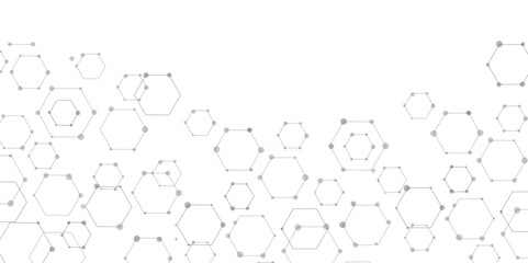 Obraz premium Abstract white background with hexagons . white Hexagonal Background Luxury White Pattern seamless bright white abstract honeycomb background 3D Futuristic abstract geometric mesh cell texture.