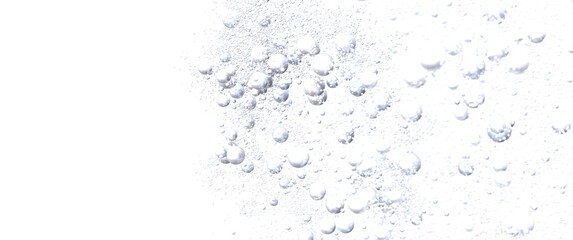 Close-up of air bubbles rising in water. Perfect for clean, fresh backgrounds.