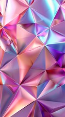 Abstract iridescent polygonal surface texture background