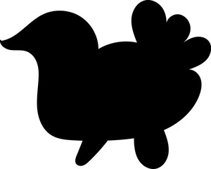 vector illustration of a silhouette of a dog