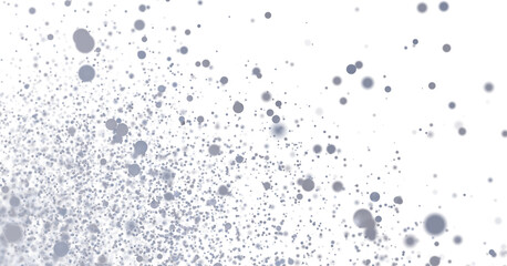 Sparkling silver particles on white. Ideal for backgrounds, overlays, and digital art.