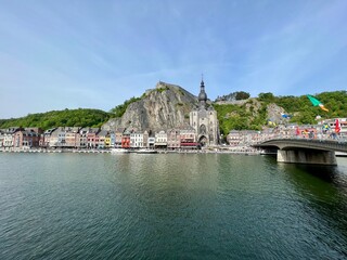 Naklejka premium Dinant, Belgium - May 29 2023: Historical center of Dinant, Belgium. 