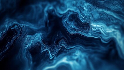 Obraz premium Abstract blue wavy lines design